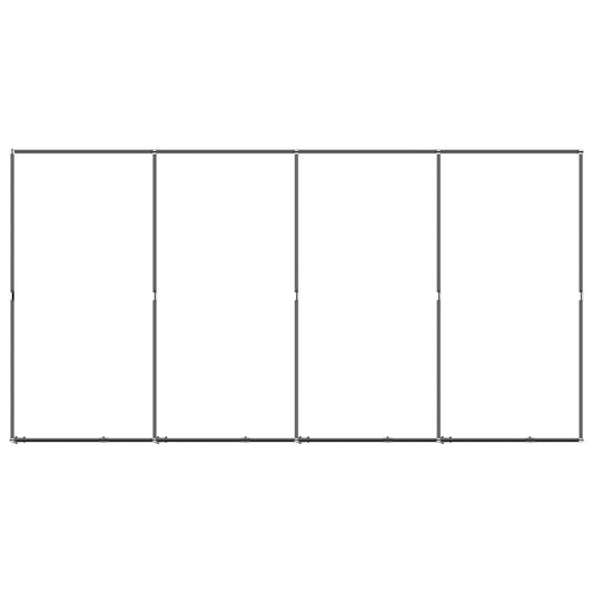 vidaXL Outdoor Dog Kennel Steel 79.3 ft²